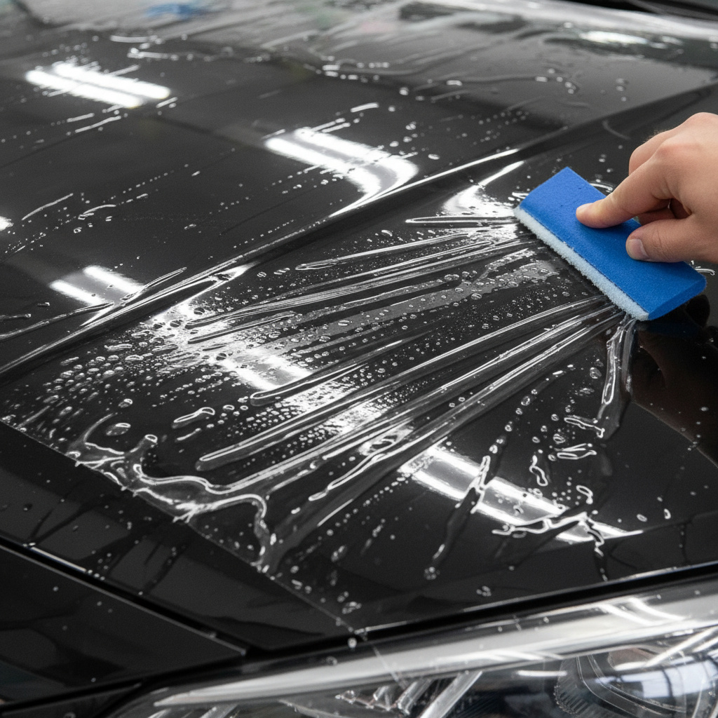 PPF-Installation auf Motorhaube